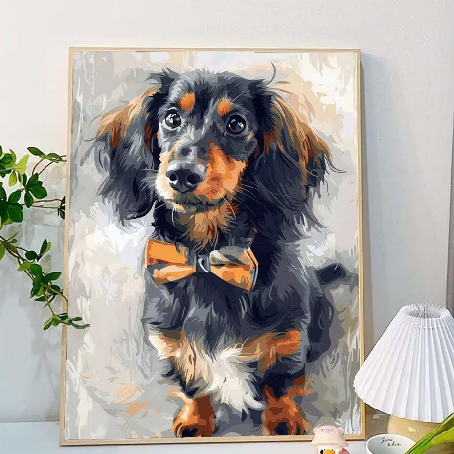 Paint by Numbers Kits Chien Abstrait Activité Créative DIY - 2