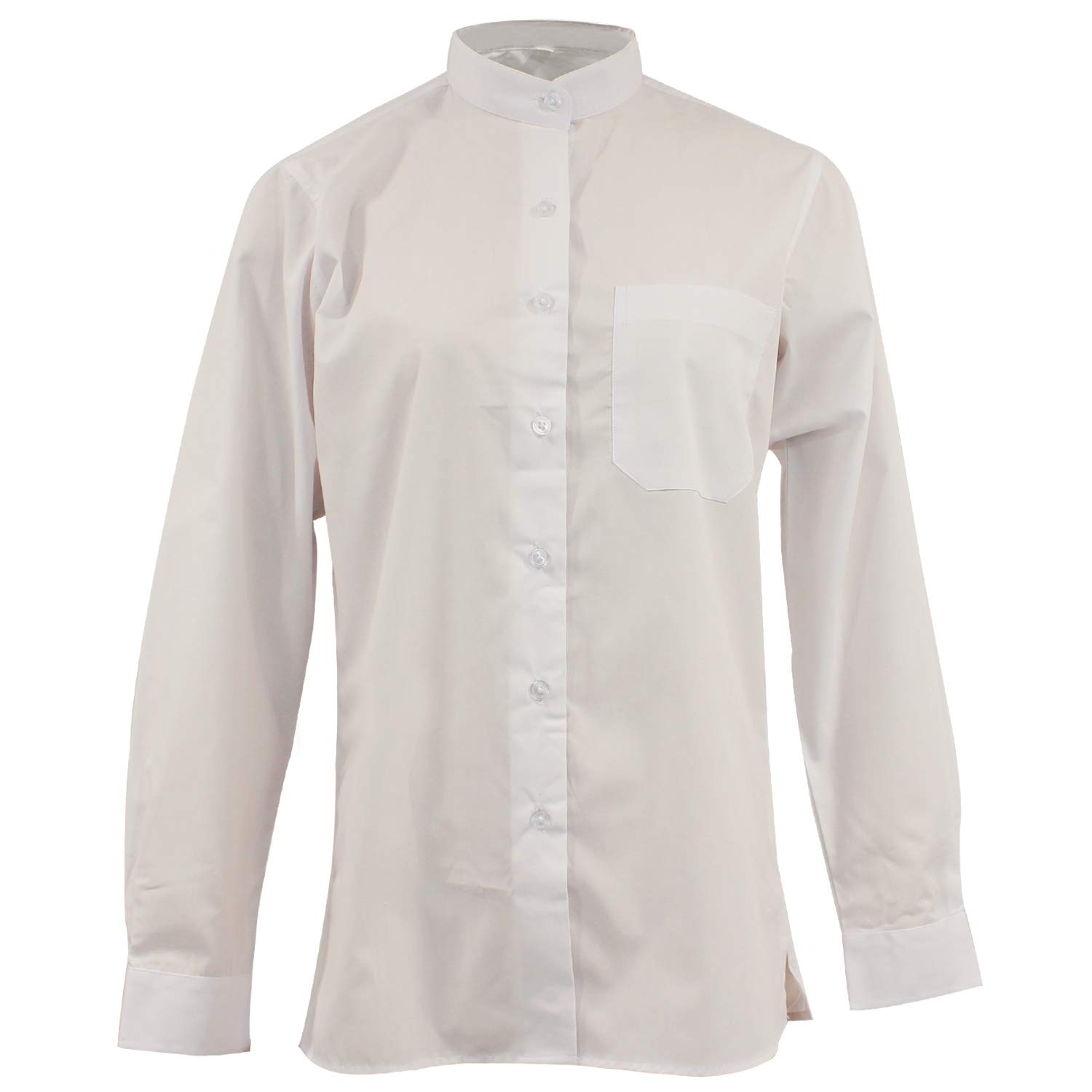 MISEMIYAWomen's Camisa Uniforme Camarera Señora Cuello Mao Mangas Largas Mesero Dependienta Barman Coctelera Promotroras Work Utility T-Shirt