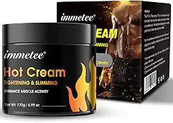 immetee Creme Quente Para Queimar Gordura Da Barriga, Creme Quente Para Queimar Gordura E Celulite, Gel Para Queimar Gordura E Suor, Intensificador De Exercícios Para Modelar Cintura, Abdômen E Glút