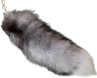 Fox Tail Keychain Small, Fluffy Therian Tail Faux Keyring,Party Costume,Bag Accessories Charms,Cute Keychain