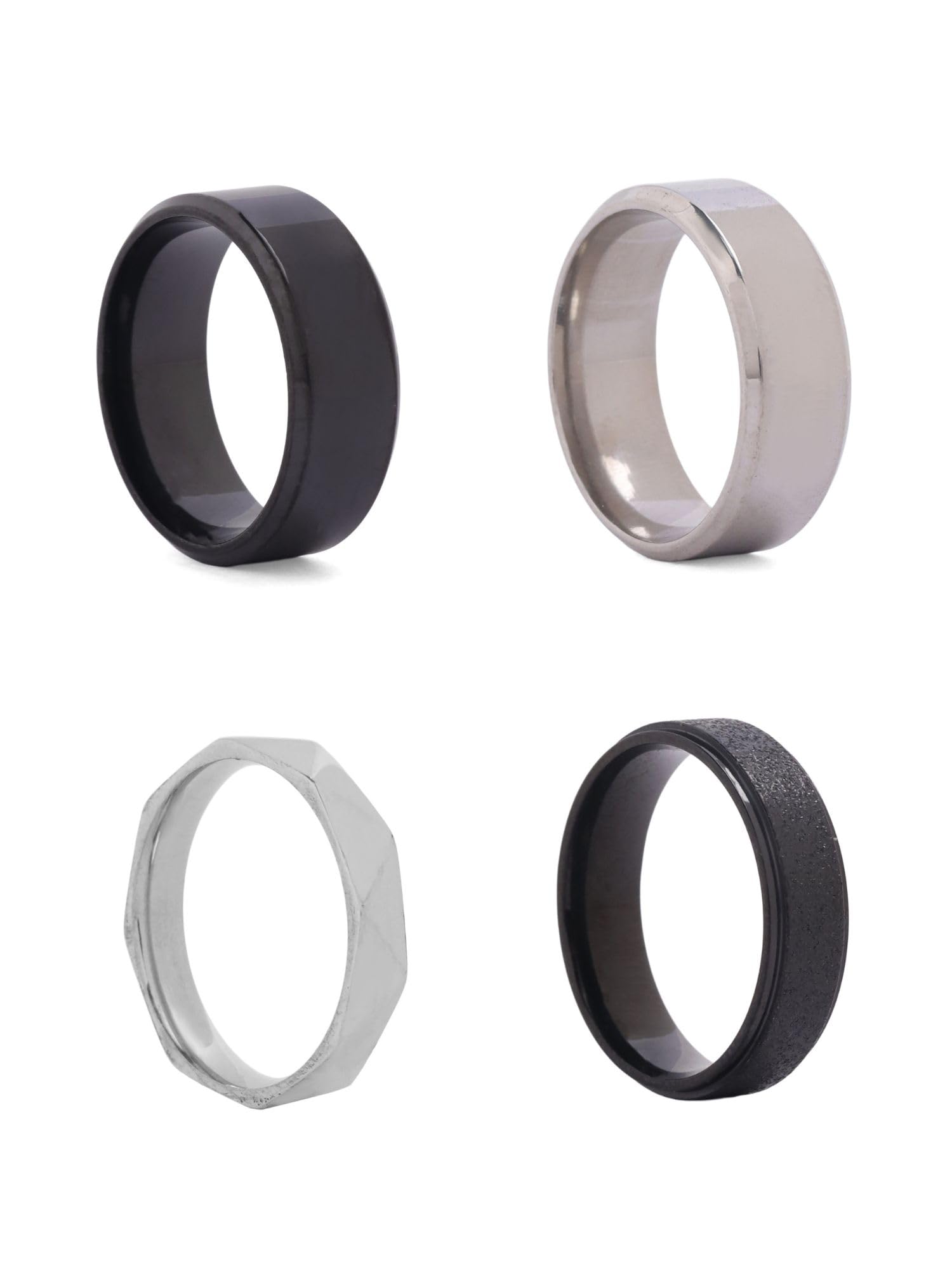 Norse Code Collection | Stainless Steel Band Ring Combo Rings Set For Men And Boys | Silver Colour | Anniversary Birthday Gifts-image-7