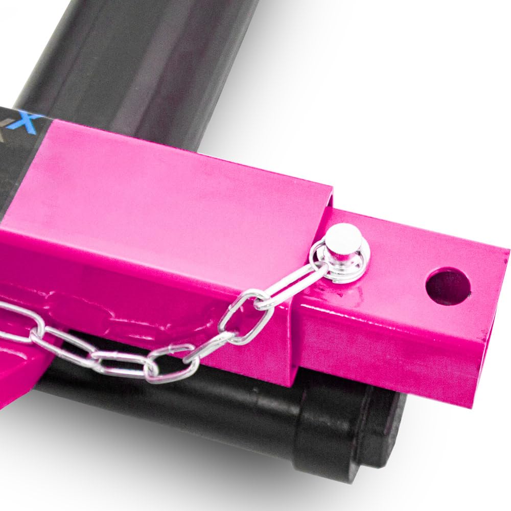 BITUXX 4 Stück PKW Rangierhilfe Rangierheber hydraulisch Wagenheber Auto Rangierroller Rangierheber belastbar bis 680 kg pro Rangierroller (Magenta)