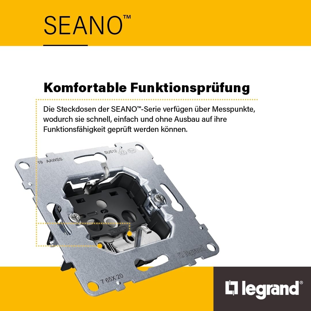 LEGRAND, SEANO Datendose 2 x RJ45, Einsatz, Kat. 6A, STP, geschirmt, 765062