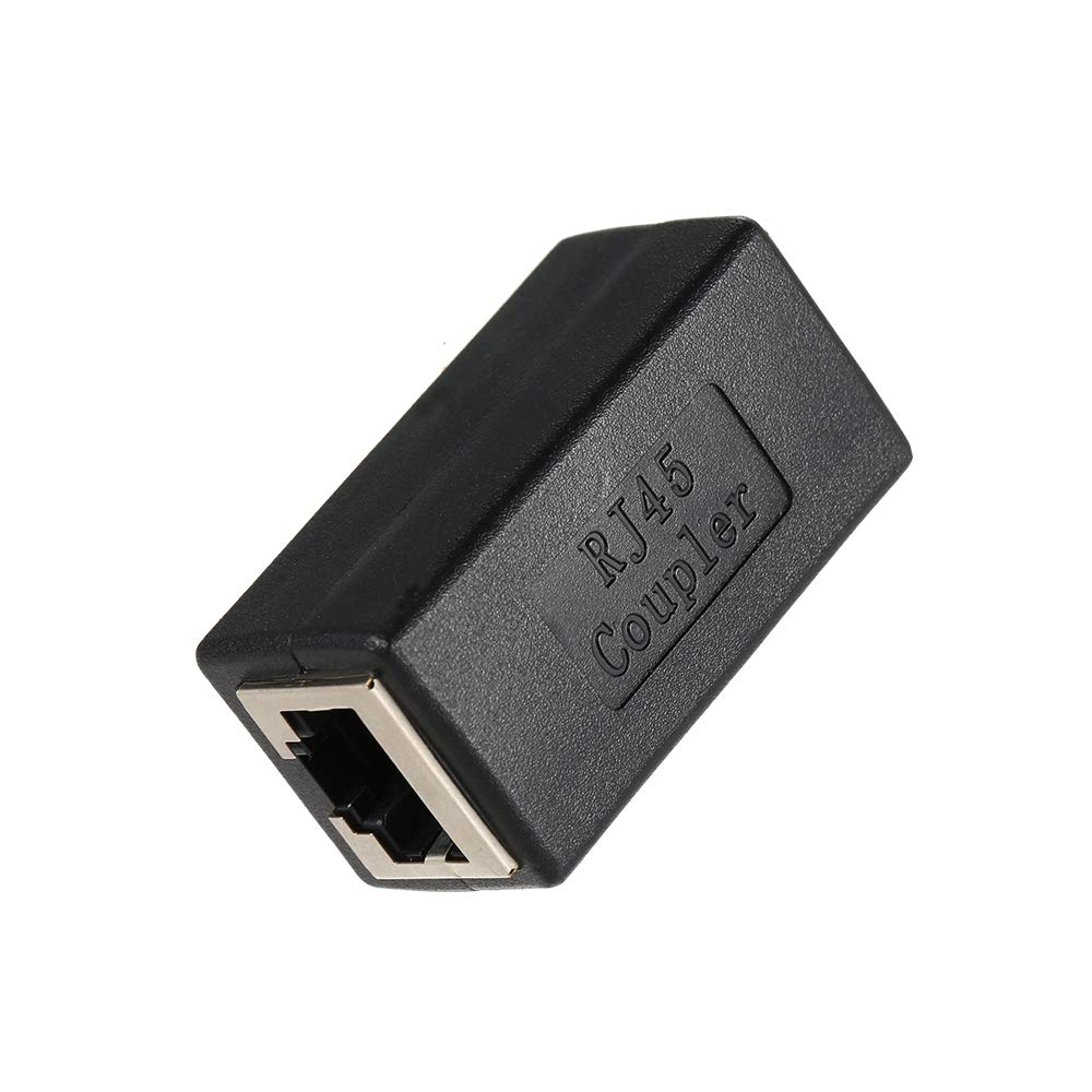 Rj45 Coupler in-Line Coupler Cat 5/Cat 6/Cat 7 LAN Ethernet Cable Extender Adapter Connector Female to Female Straight Modular Plug Black-image-27