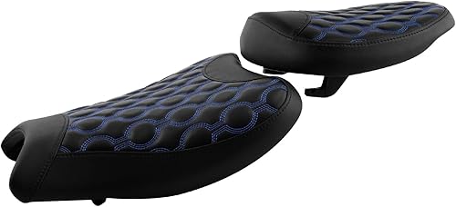 Miniatura 8 de TCT-MOTORPARTS Asiento de pasajero para conductor Suzuki Hayabusa GSX1300R 2008-2020 (negro + azul)