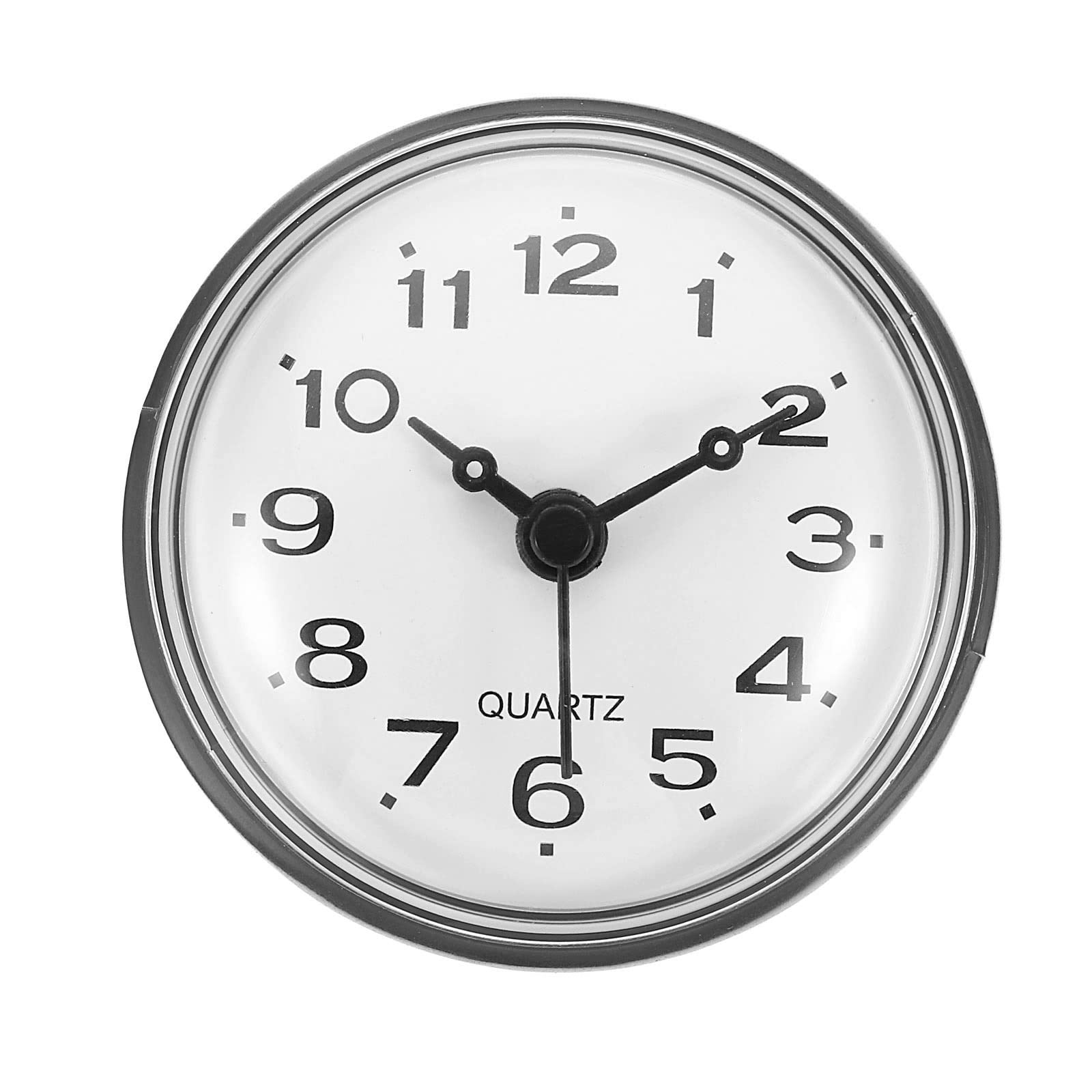 PATIKIL wasserdicht Badzimmer Uhr Mini runde Wanduhr mit Saugnapf für Dusche Küche Haus Büro Dekoration dunkelgrau