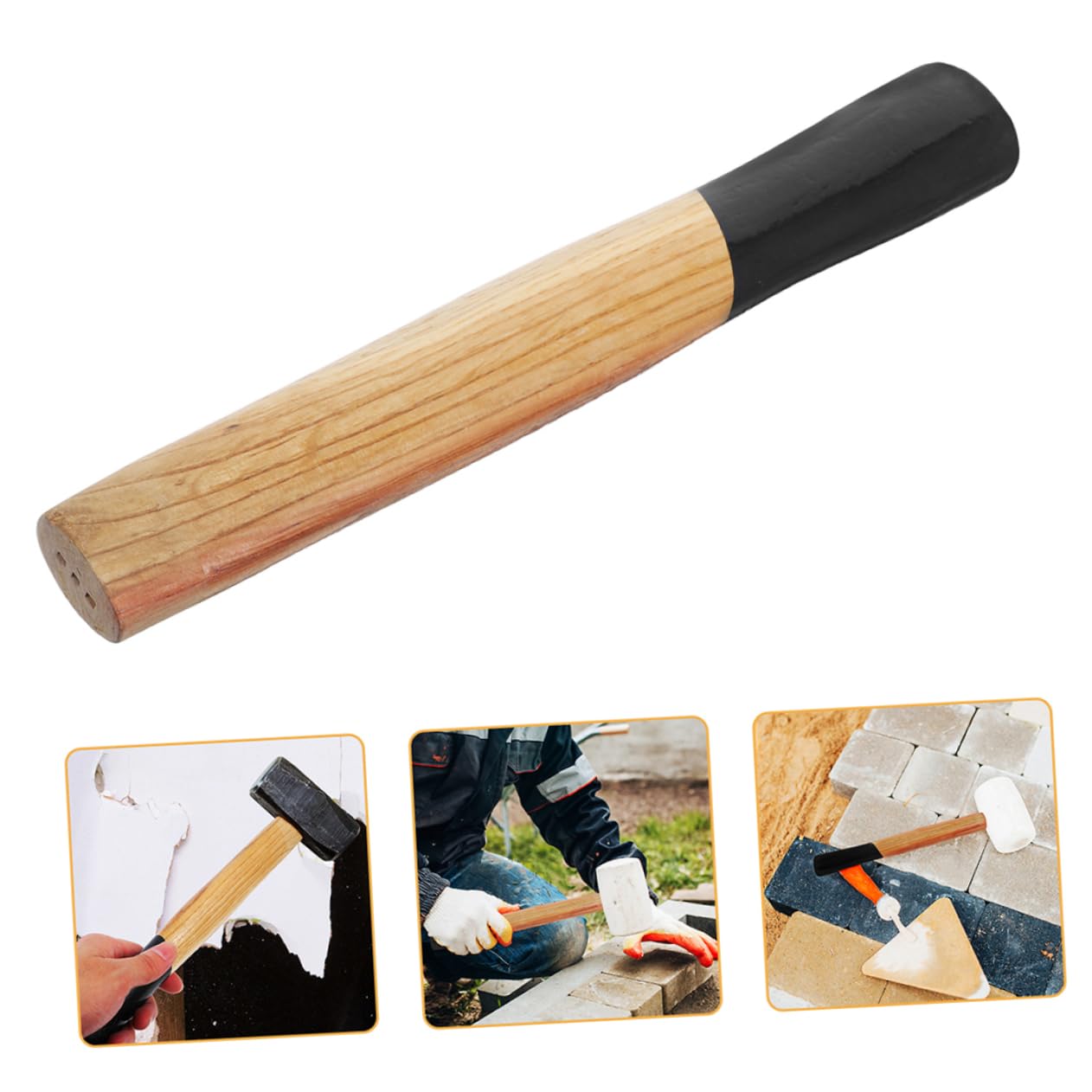 2 Pezzi Manico per Martello in Legno Resistente 800g Sostituzione Maniglia per Martello da Muratore Accessorio Utensile Manuale per Lavori Edili e Fai-da-te