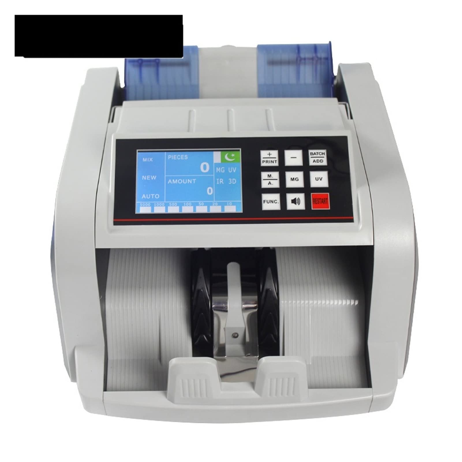 Rilevatore di note false con banco di denaro da 2820p PKR USD EUR Bill Counter Pakistani Rupee Money Counting Machine