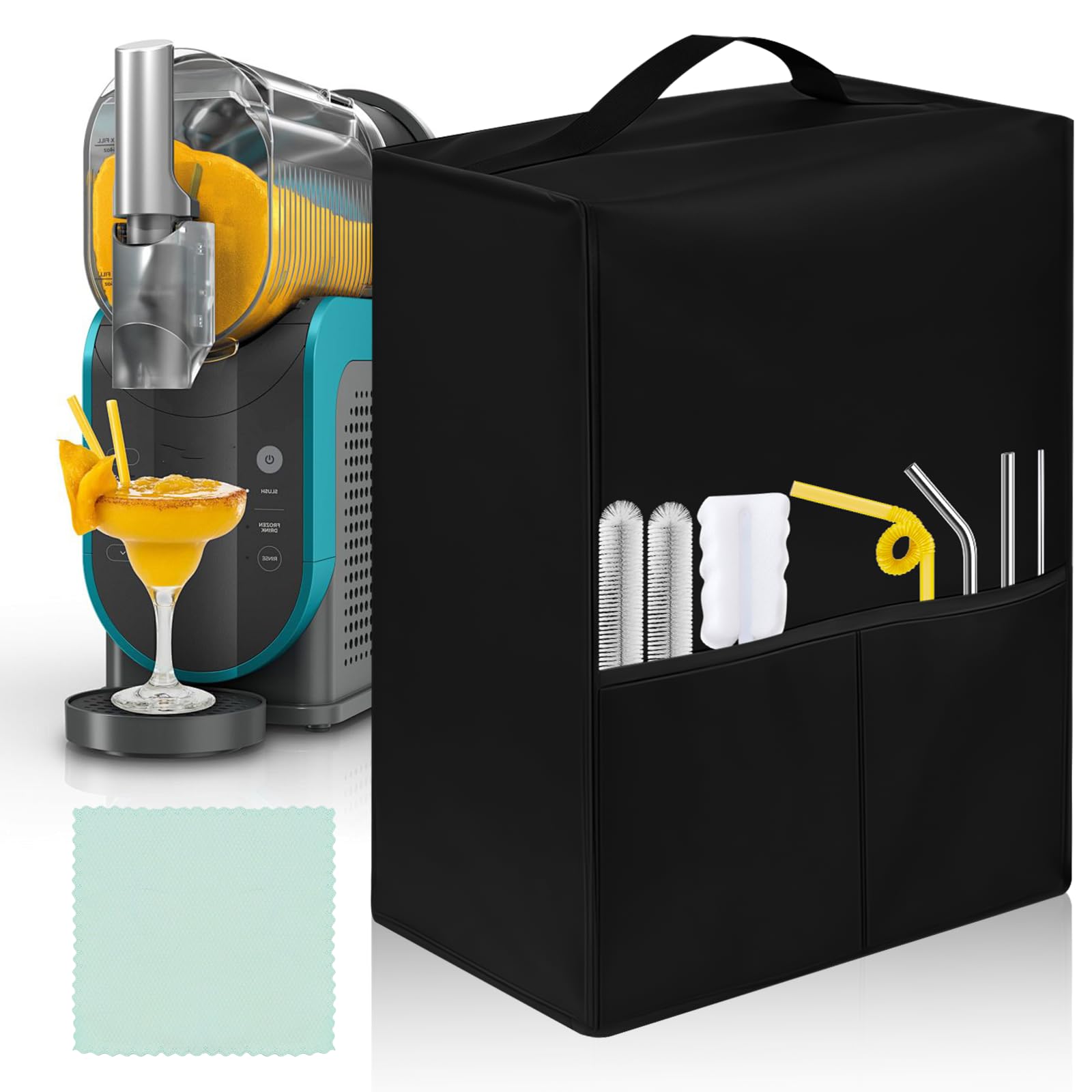KASURE Slushi Maschine Abdeckung, 48 x 20 x 43 cm Staubschutz für Eis- und Soft-Serviermaschine Slush Maschine Aufbewahrungstasche für Ninja SLUSHi Maschine FS301EU und KLAMER Slush Maschine