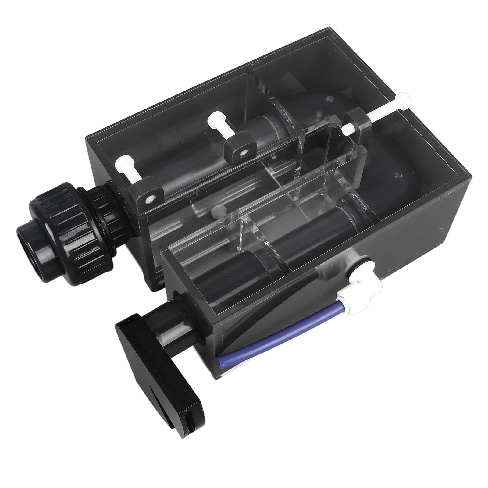 Zerodis Pompa Aeratore per Acquario per Acquario, Filtro per Vasca per Pesci Montato a Parete, Efficiente di Circolazione dell'Acqua per Serbatoi di Acqua Dolce e Salata, Scatola di Troppopieno in
