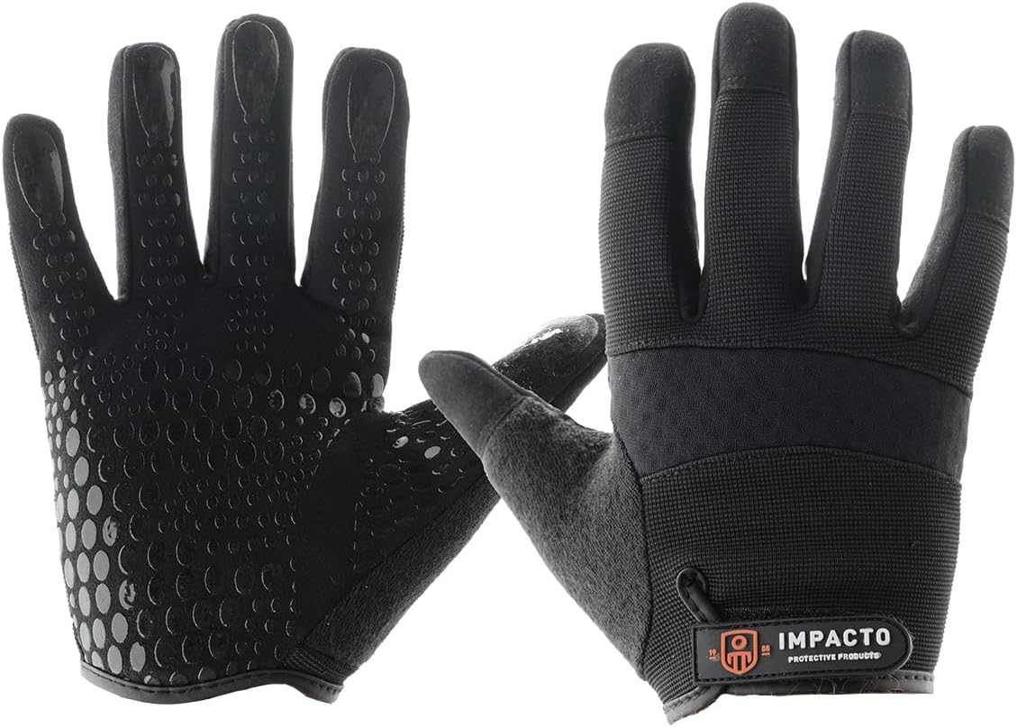 Impacto WG40820 Mechanic's Work Glove, Black/Grey