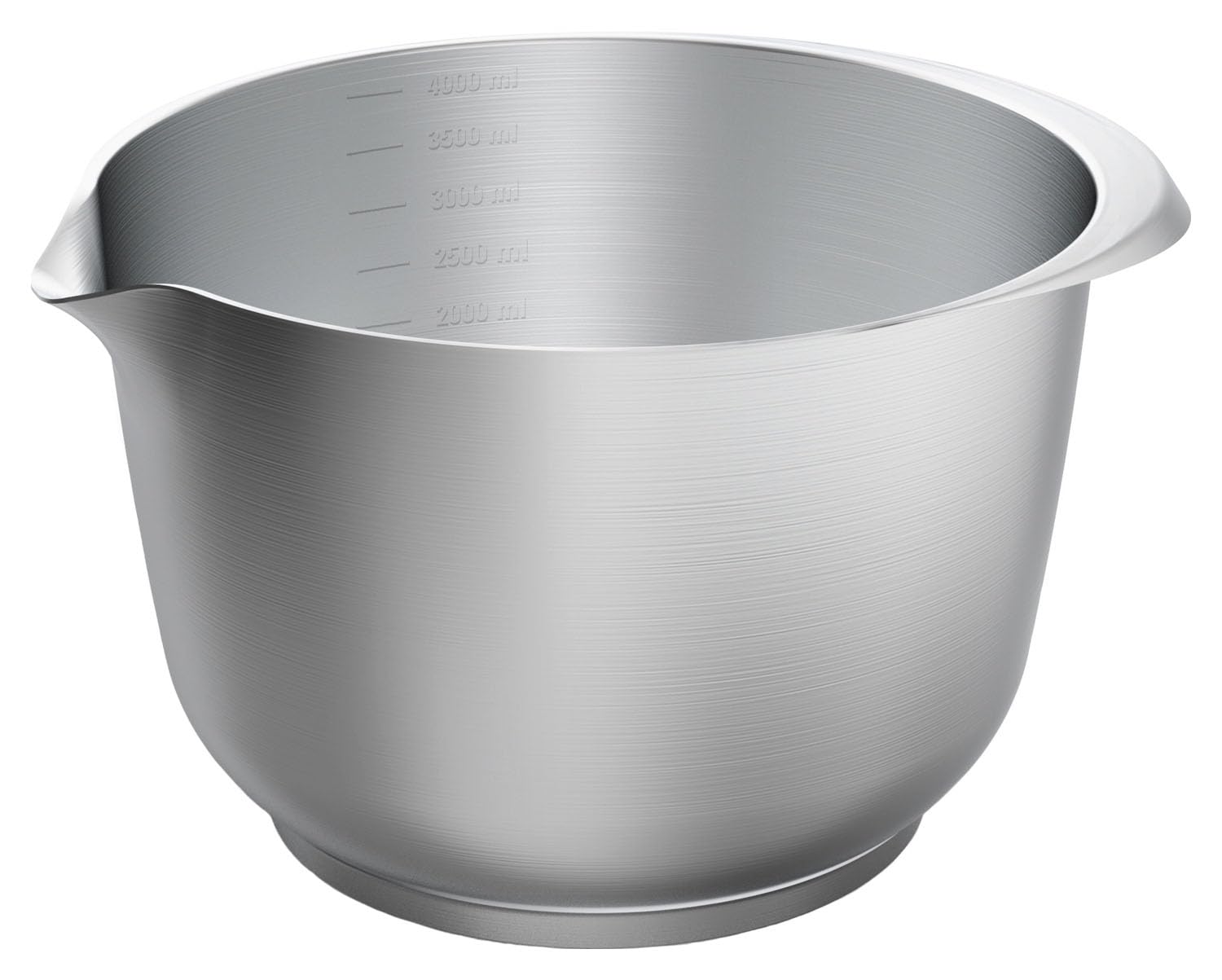 Birkmann, Premium Baking, Rühr- und Servierschüssel, 4,0 Liter, Schüssel Edelstahl, mit Skalierung und Anti-Rutsch-Ring, matt, 708617 | elstahl, mit Skalierung und Anti-Rutsch-Ring, matt, 708617