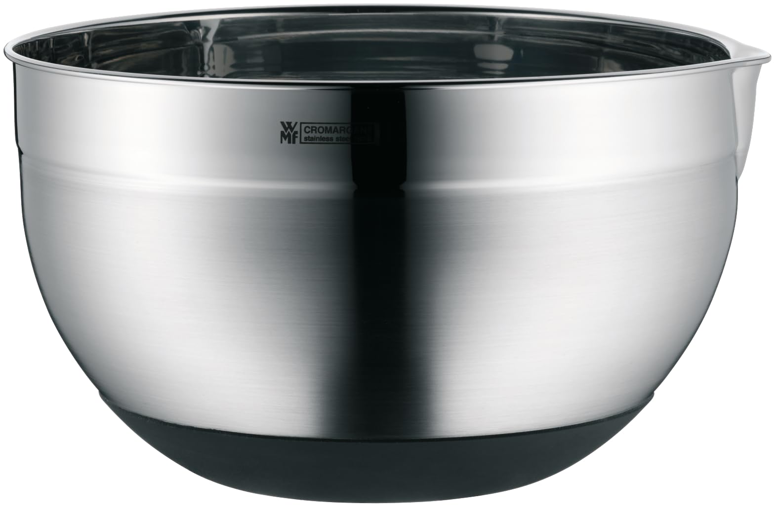 WMF Gourmet - Cuenco de Cocina 24 cm, Bol para Mezclar 5L con Base de Silicona, Acero Inoxidable Cromargan, Apto para Lavavajillas