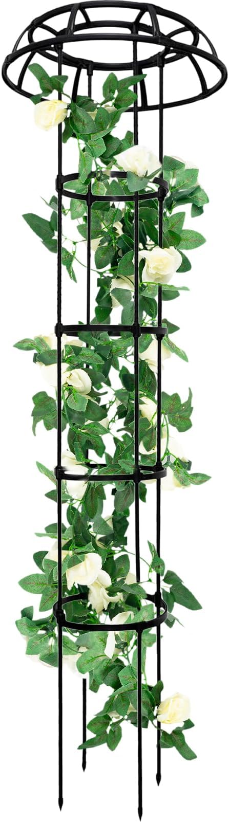 Garden Trellis for Climbing Plants - Mushroom Plant Support,Vegetable Support Frame for Vine Bean Cucumber Zucchini Grape Rose Clematis