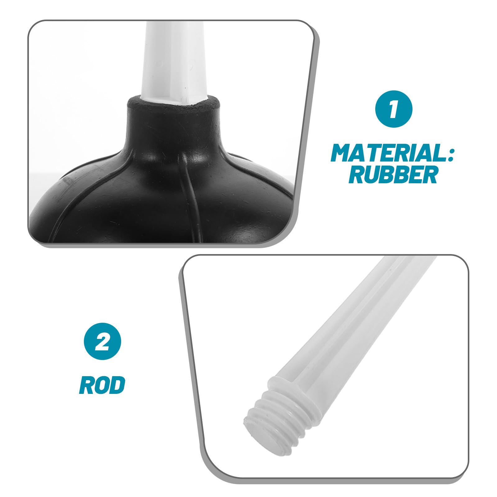 Gatuida Lot de 2 ventouses pour évier et Toilettes, pour déboucher et