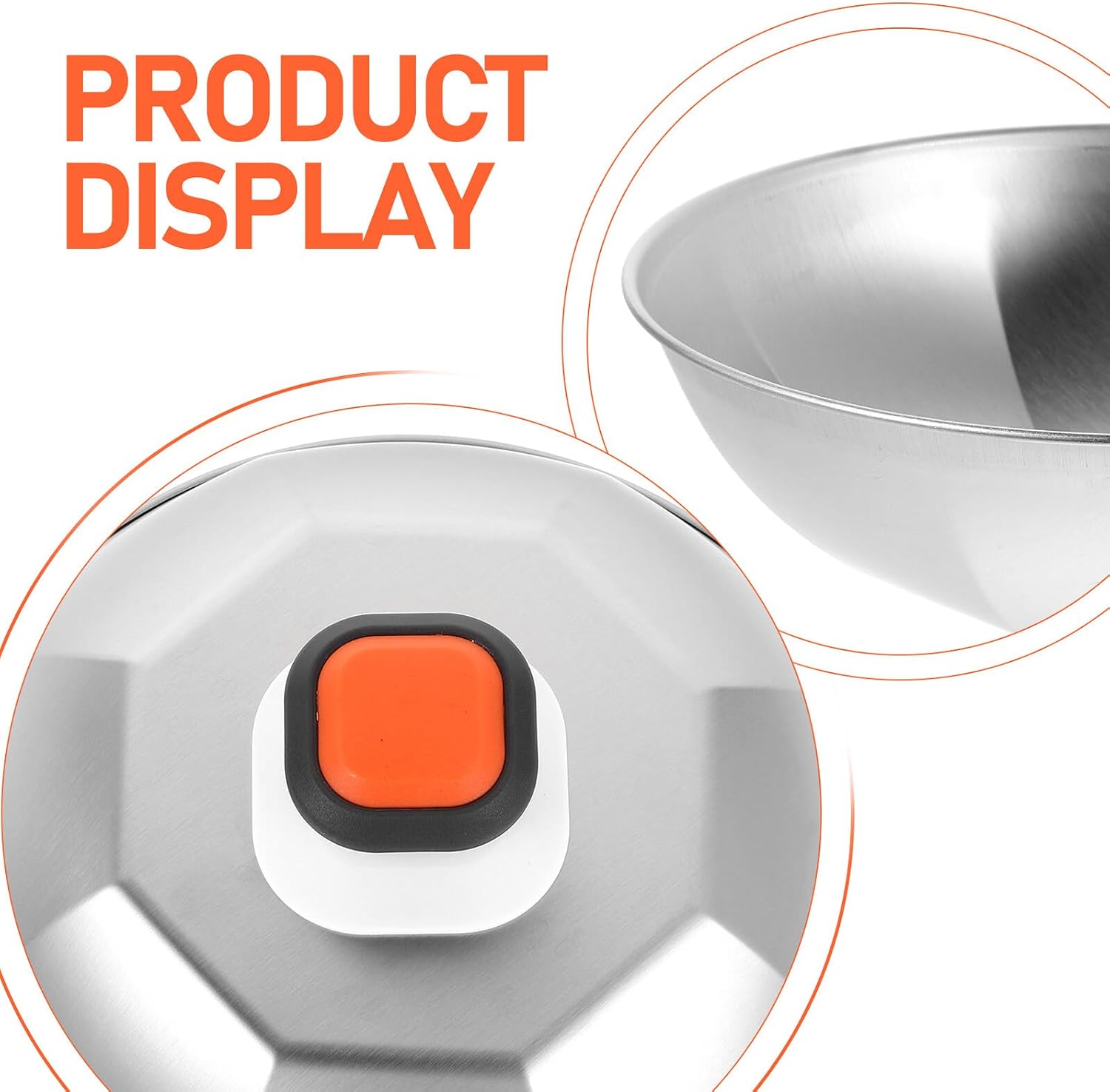 Stainless Steel 9-inch Football-Shaped Grill Dome Lid BBQ Basting Cover for Outdoor Camping Barbecue and Steak Cooking