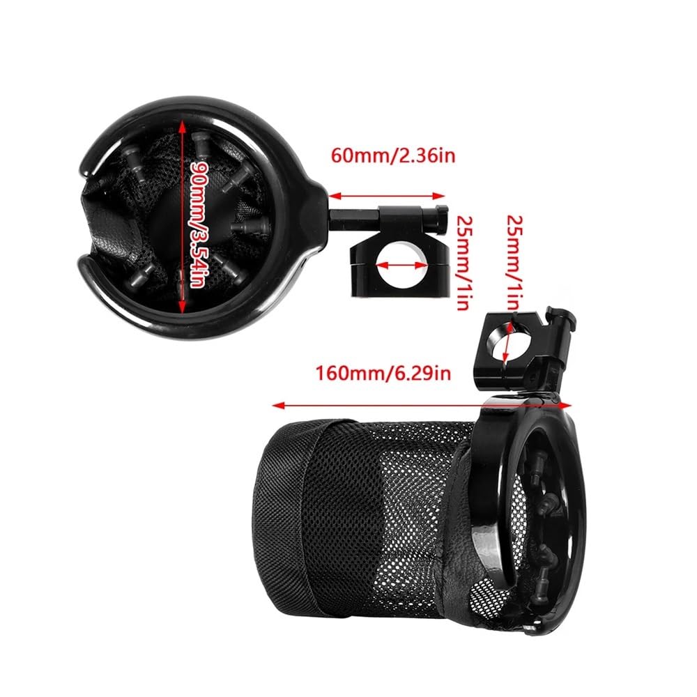 Portabotellas Motocicleta Portavasos para Manillar De Motocicleta, Soporte Montado En Vaso para Bebidas, Portabotellas para Bicicleta Motocross para Road Glide Ultra Cl&assic