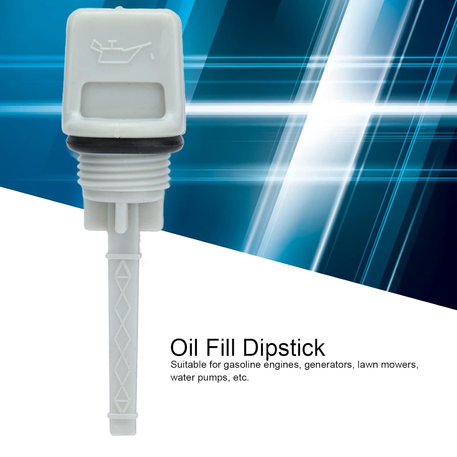Oil Dipstick, Oil Level Gauge, High Hardness Flame Retardant Oil Dipstick with Ergonomic Design for Measuring Oil Volume in Engines, Lawn Mowers, Generators, Water Pumps, Easy