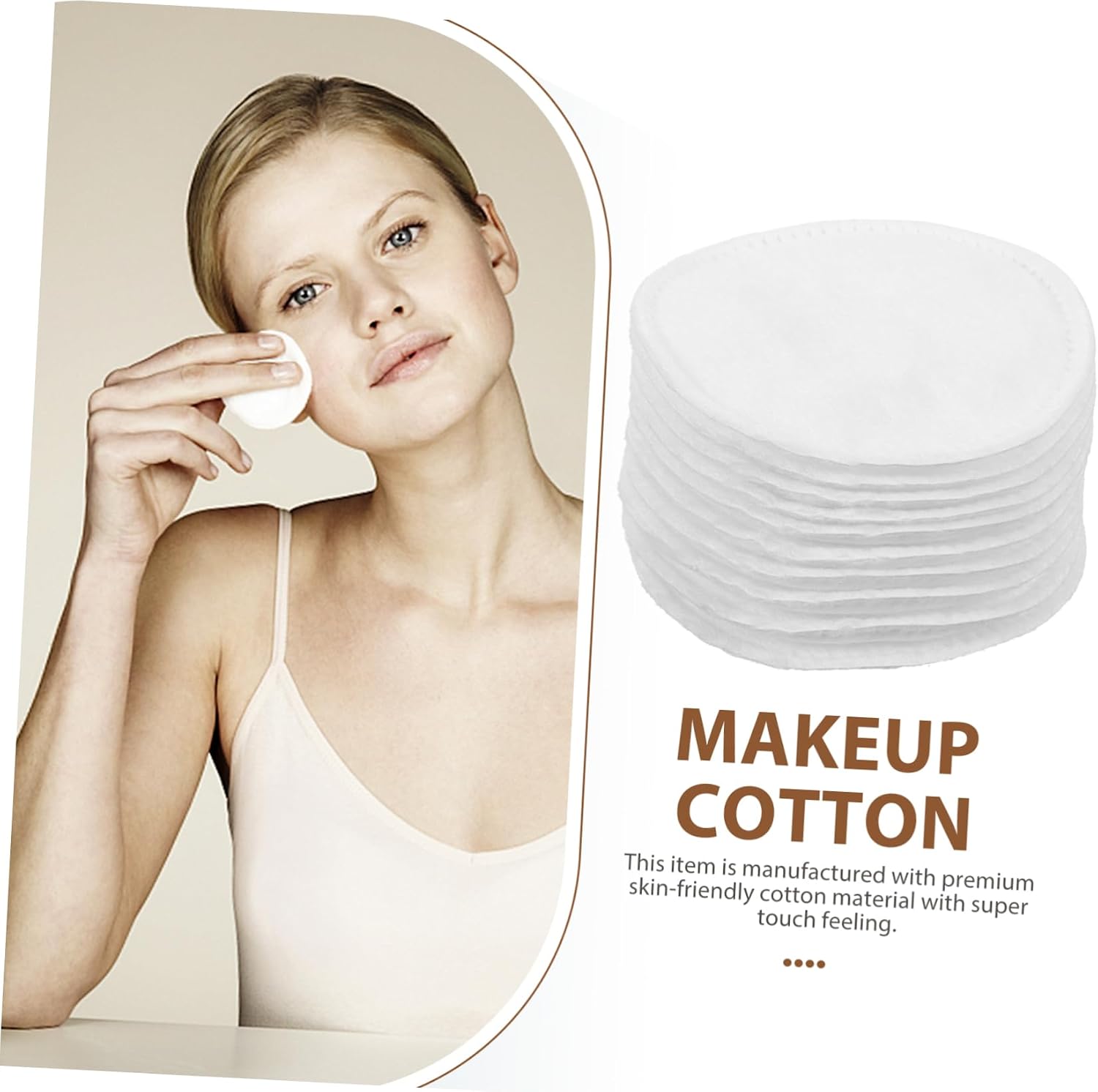 CALLARON 200 Pcs Thickened Three-Layer Makeup Cotton Pads Absorbent Cotton Rounds for Face for Makeup Removal