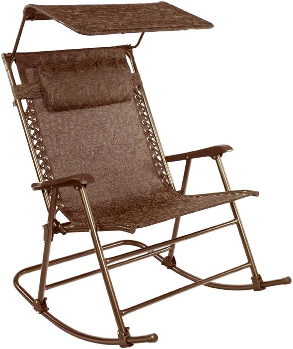 Hammock Rocker Chair Amazon.com : Bliss Hammocks Rocking Chair with Canopy & Pillow, Brown ...