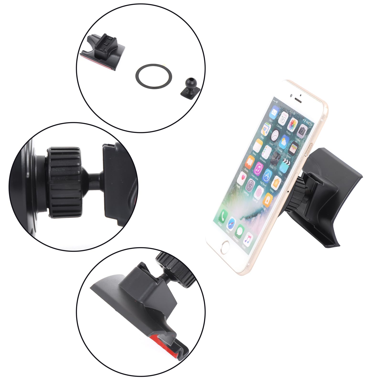 HAPPYHORSE Supporto per telefono da auto compatibile con Mazda MX-5 ND 2016-2024, supporto per telefono cellulare con controllo centrale per bocchetta dell'aria (stile E)