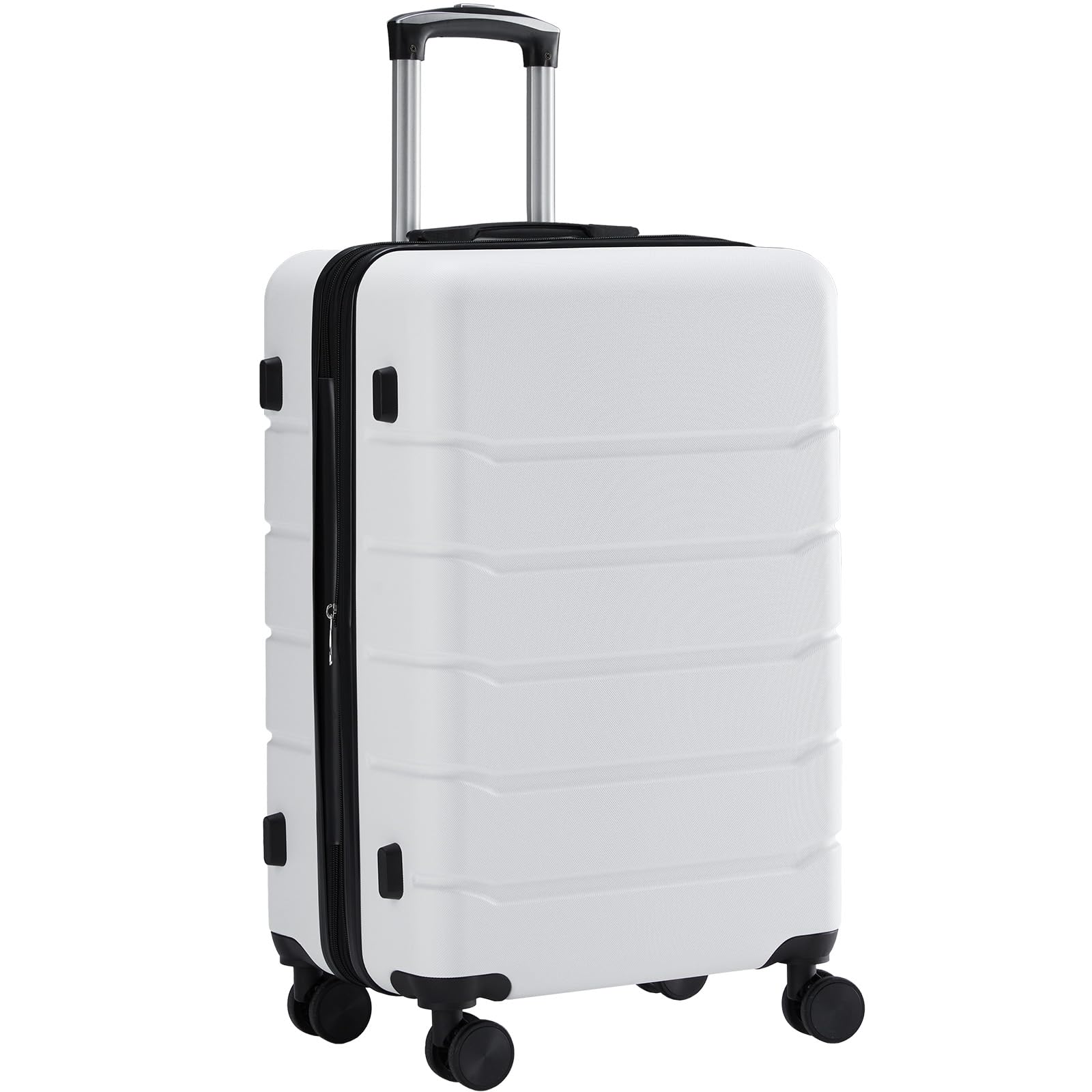 Sweetcrispy 28 Inch Checked Luggage, Suitcase with Spinner Wheels