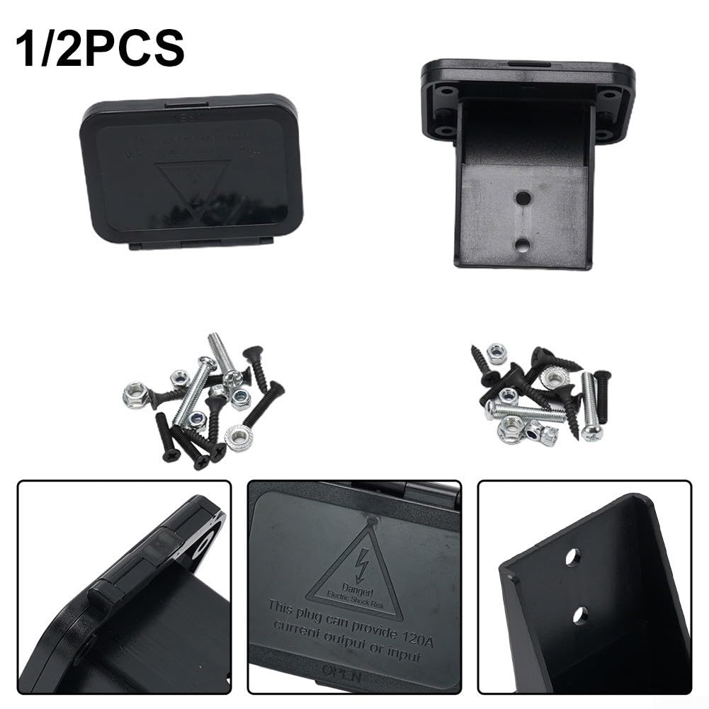 Pannello con staffa di montaggio a incasso 120 A copertura connettore base rame placcato argento IP40 per camper cablaggio camion 2 pezzi