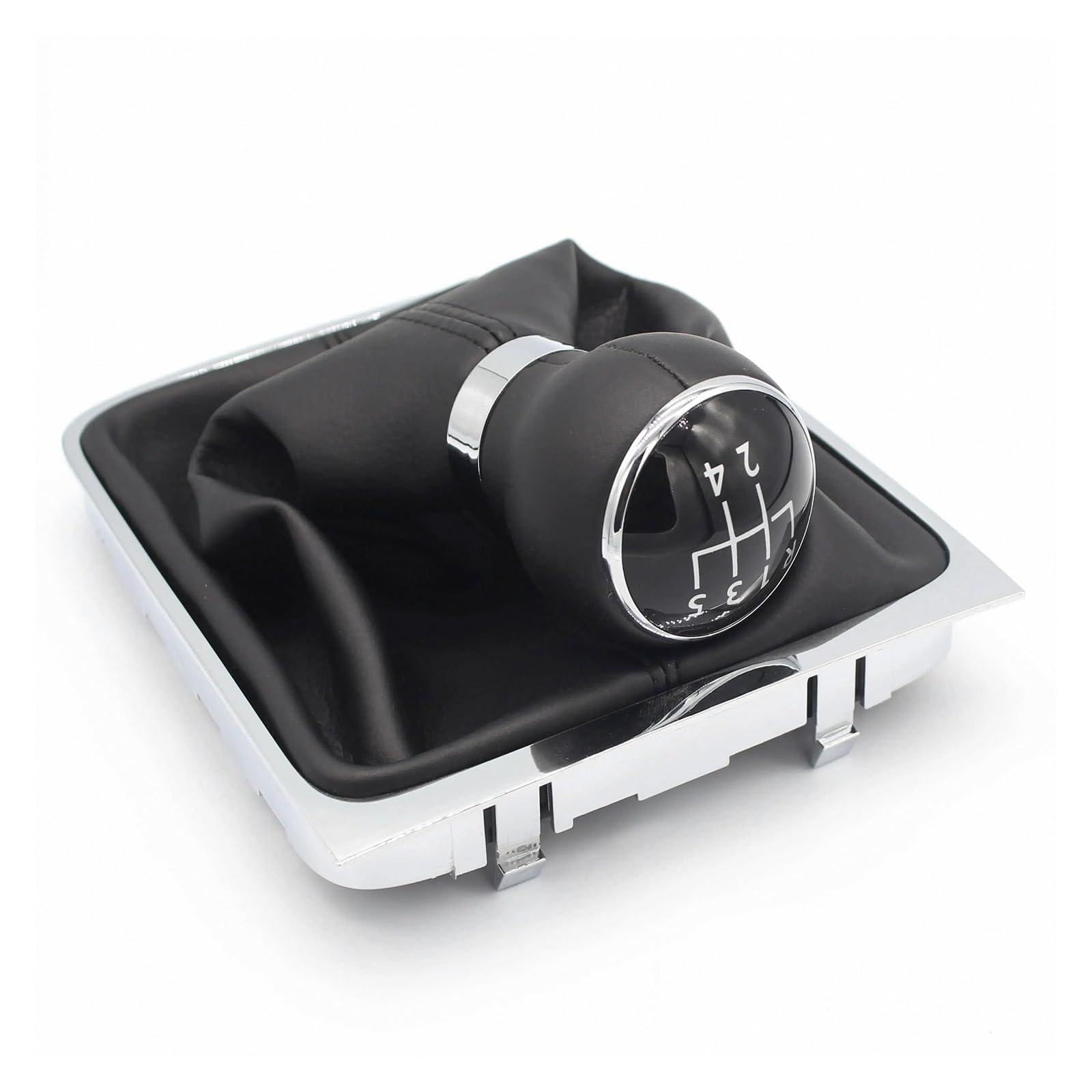 Kunyos Leather 5 Speed Upgrade Gear Stick Knob For Vw For Passat B6 2005-2012 Black