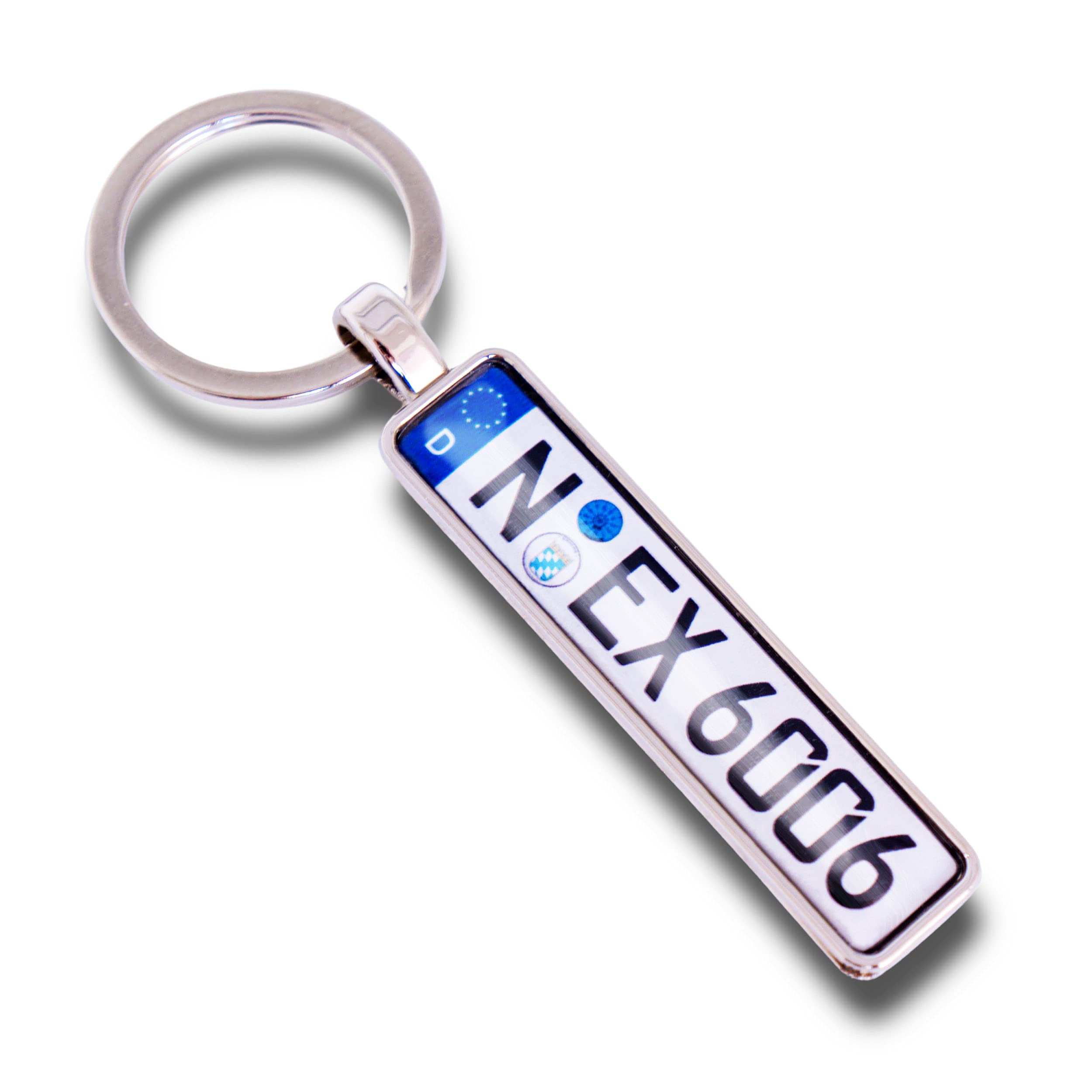 Personalisierter Schlüsselanhänger mit KFZ-Kennzeichen individuelles Geschenk für Lieblingsmenschen