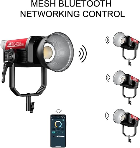 Miniatura 4 de GVM Pro 400B - Luz de video LED de 400 W, montaje Bowens, CRI97+, temperatura de color 2700-6800K,