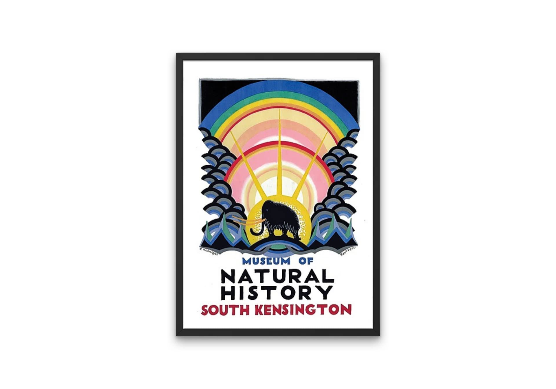Travel Poster Advert Museum of natural History London Railway Poster Wall Art Print A4 & A3 (A3)