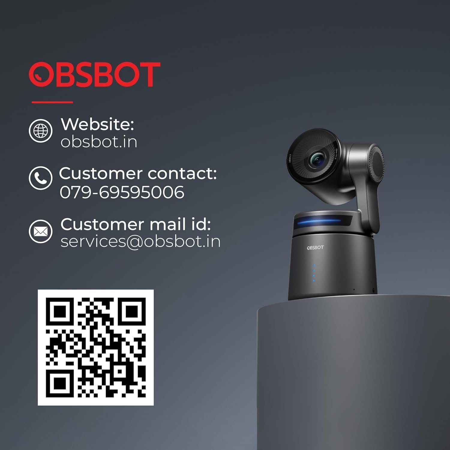OBSBOT Meet SE AI-Powered FHD Webcam with 1/2.8'' CMOS Sensor