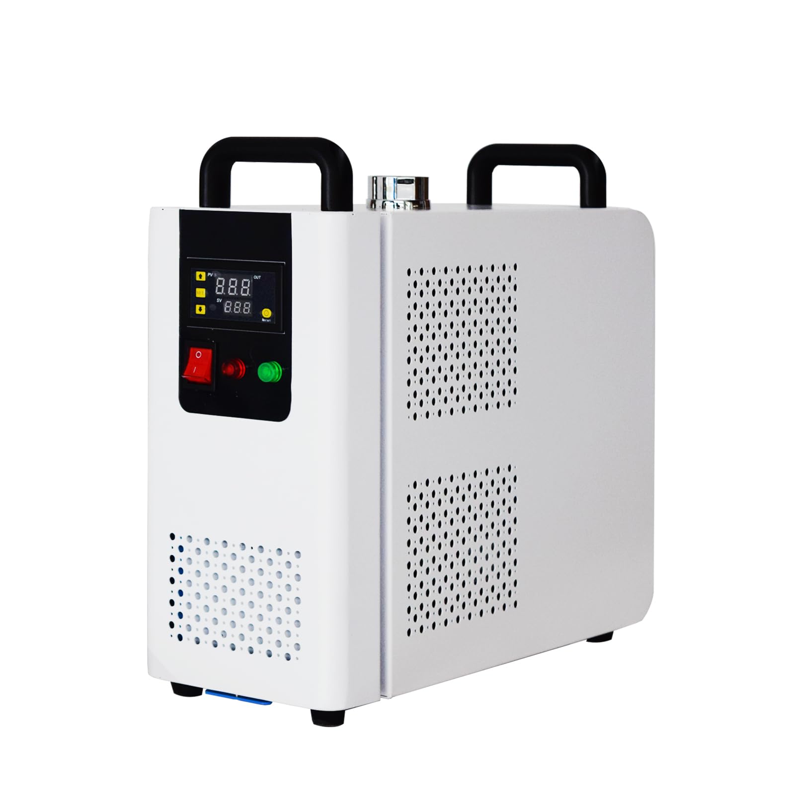 Industrial Chiller Enfriador de Agua Refrigerado Industrial, 220V KH-6000 para Tubo Láser CO2 de 50W/130W, Enfriador de Tubo Láser de Vidrio