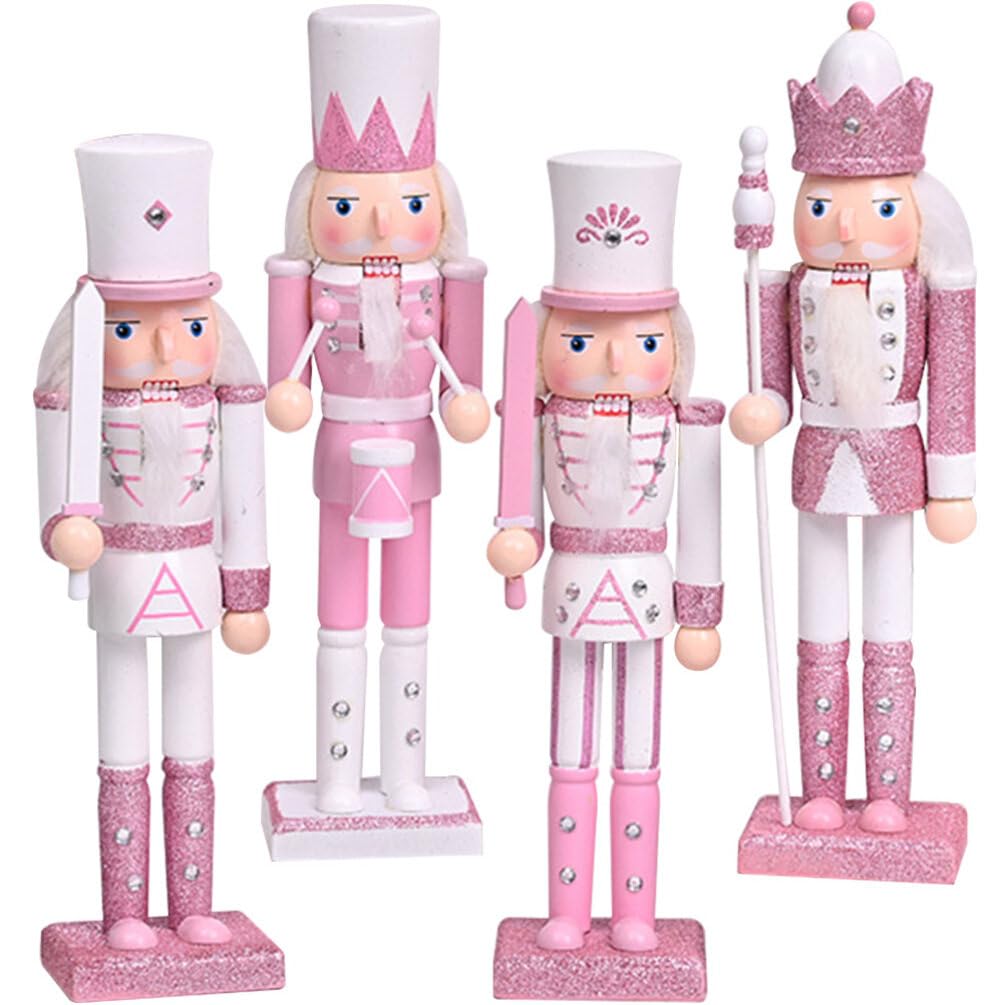 Nutcracker Christmas Decor - 4 Pcs Nutcracker Figures Christmas Nutcrackers on The Nutcracker Ornaments for Christmas Tree Party Table Decor