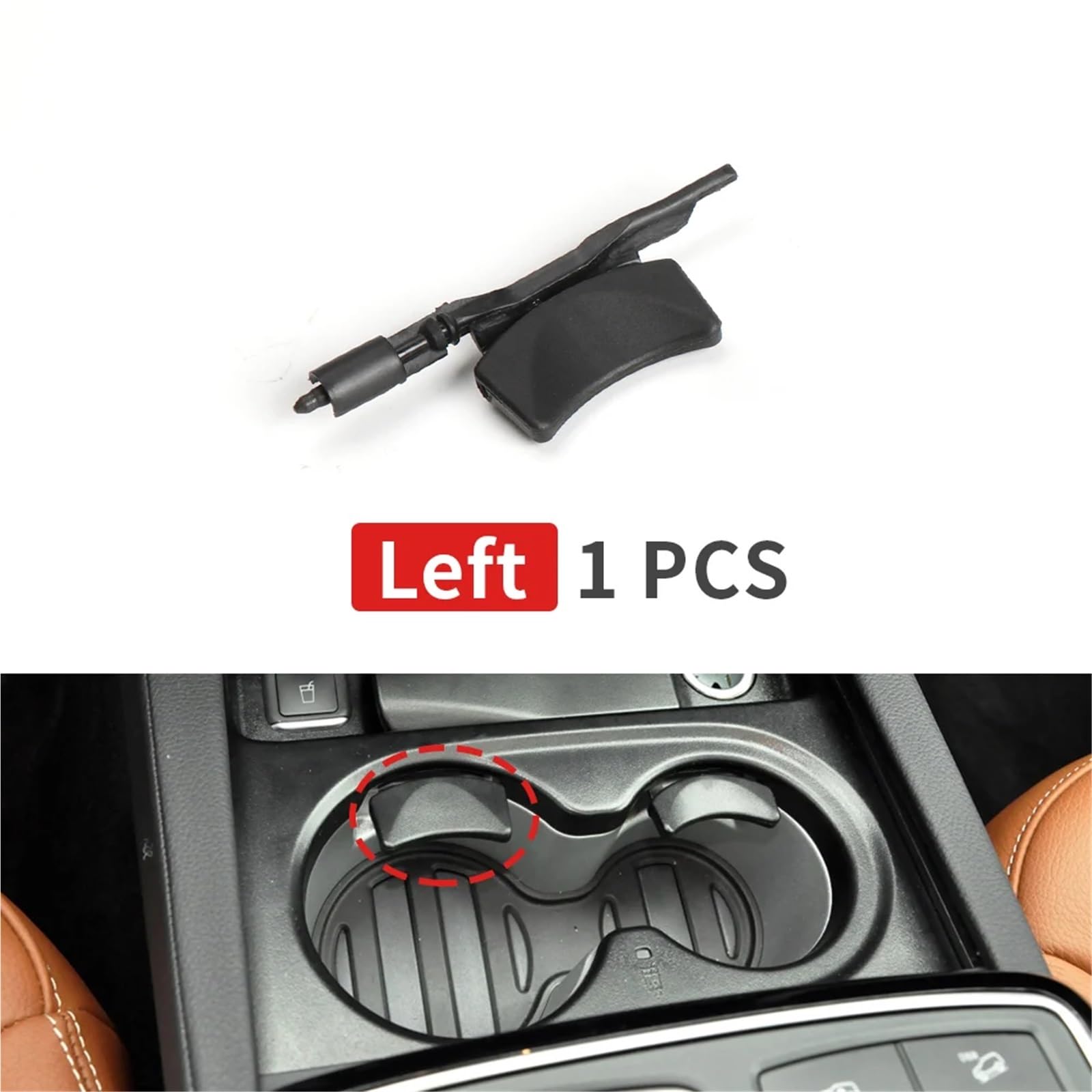 Konsola Środkowa Uchwyt na kubek z wodą na konsolę środkową samochodu, klamra, pasuje do Mercedesa, ML, GL, GLS, GLE, klasy W166, W292 1666806402(Left)
