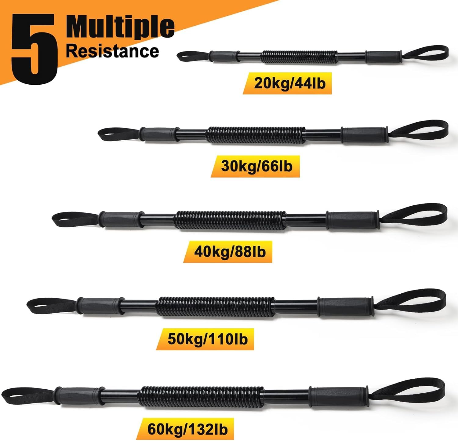 Oberkörper Übungen Profi Königsfeder Power Twister - Verstellbarer Armtrainer, 30-60kg Widerstand Für Oberkörper Federexpander Training