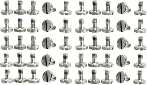 Tornillos de acero 14" trípode de liberación rápida QR placa cámara ranura cabeza plana SS inoxidable ideal para Manfrotto  Sachtler (50)