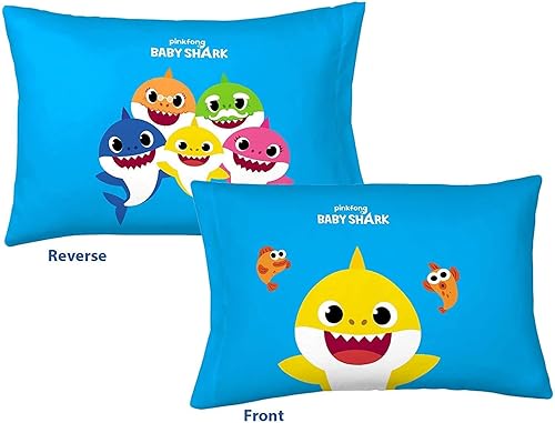 Franco Manufacturing Batman - Funda de almohada reversible de centro de sombras para niños, 20 x 30 pulgadas (solo 1 funda de almohada)