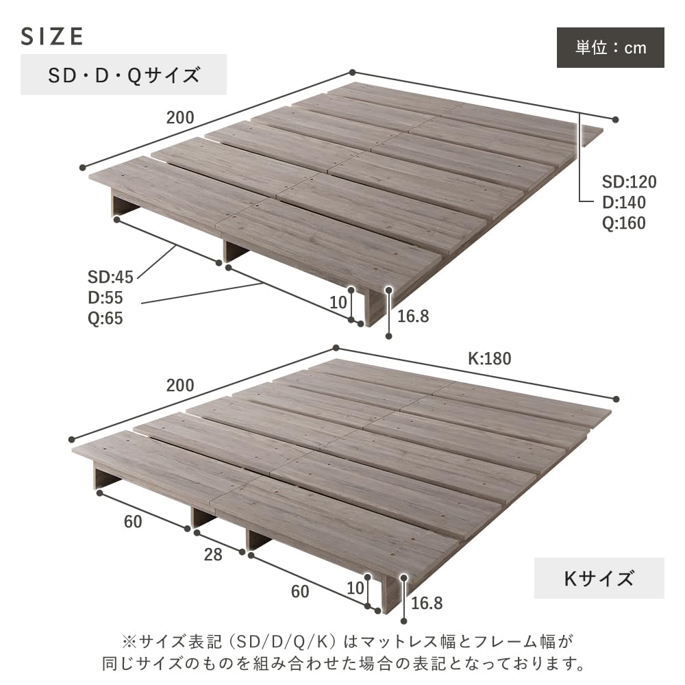Amazon｜RASIK ベッド セミダブル ステージ無しタイプ 国産