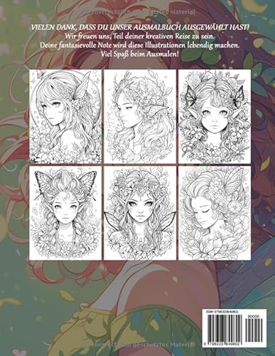 Feenporträts Malbuch: Feenporträts Ausmalbilder Für Fantasy-Liebhaber Und Kreative Köpfe (German Edi
