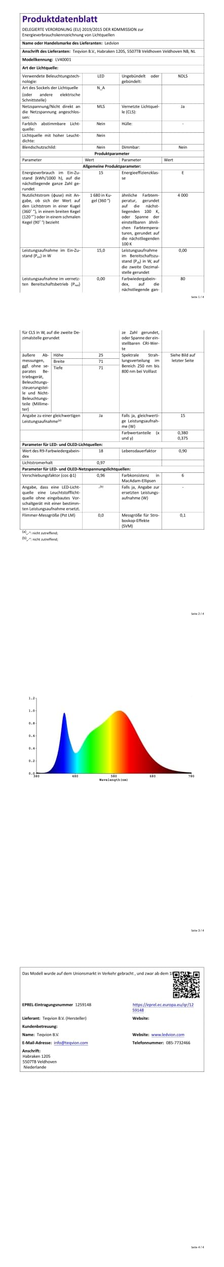 Ledvion - 5er Set, Feuchtraumleuchte LED, 60cm, IP20, 15W, 2400 Lumen, Neutralweiss, 4000K, Koppelbar, garagenbeleuchtung, werkstattbeleuchtung, kellerleuchte, deckenleuchte