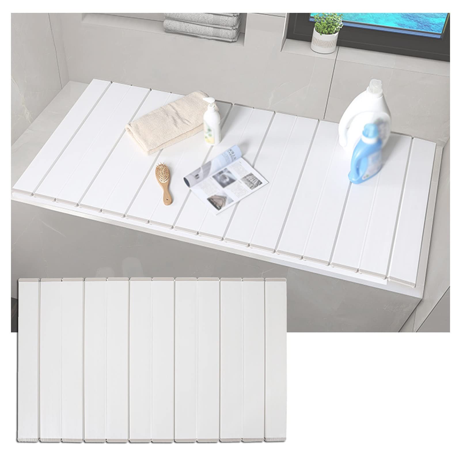 Cubierta de bañera plegable de PVC con persiana impermeable y tablero de aislamiento