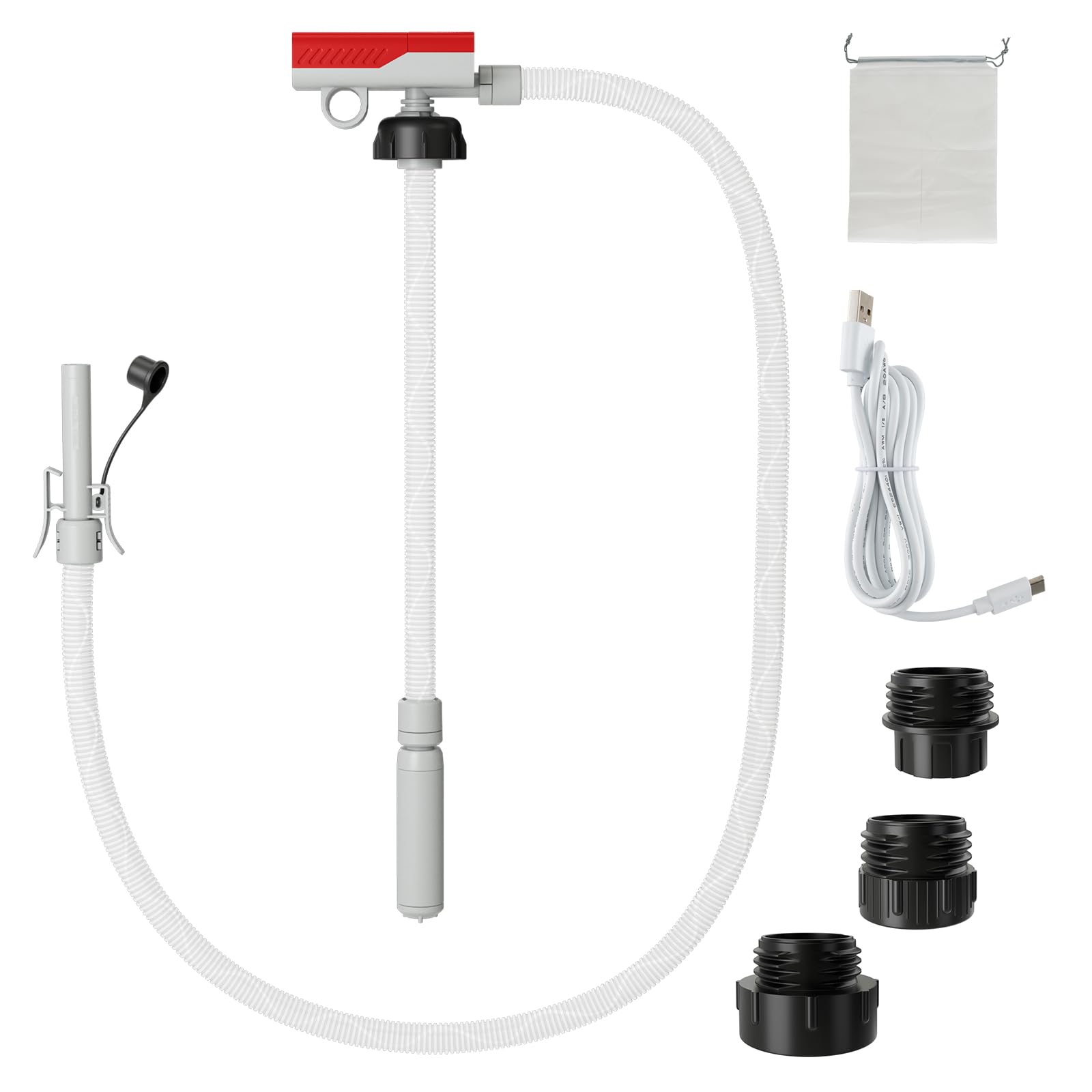 COSTWAY elektryczna pompa paliwa 14,4 L/min z automatycznym czujnikiem zatrzymania 3 adaptery