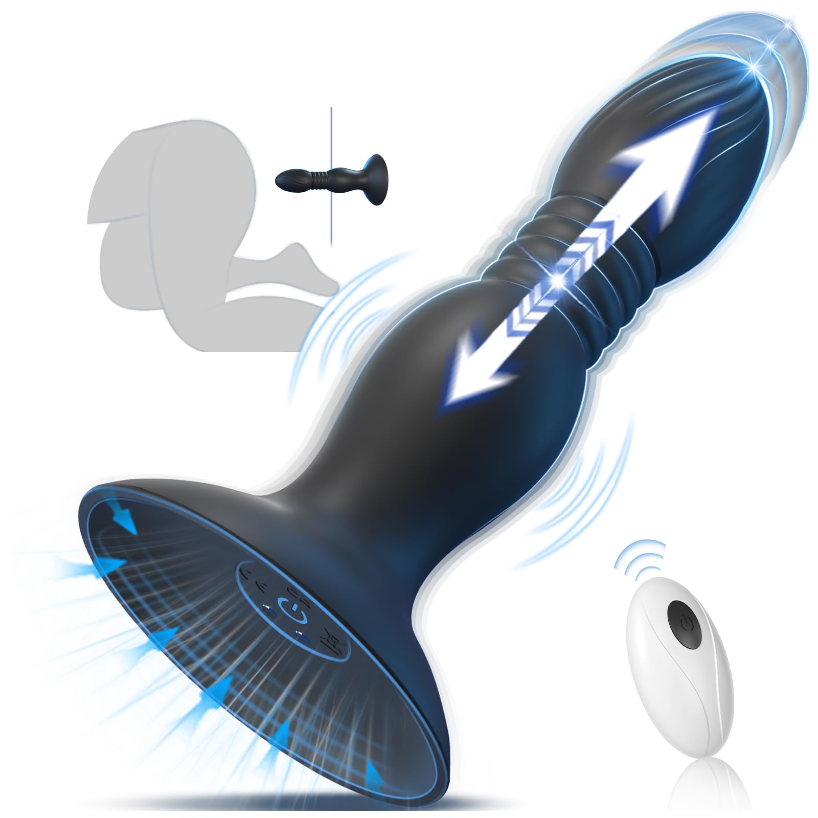 Amazon.com: Thrusting Vibrating Anal Plug Sex Toys with Suction Cup, Remote  Control Prostate Massager Butt Plug Vibrator, Anal Male Adult Sex Toy for  Men Women Couples, HNNPY Anal Dildo Anal Trainer Game