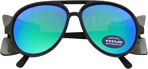 Miniatura 16 de TITUS G35 Retro Aviator Z87 Gafas de sol de protección ocular con protección lateral para motocicleta y tiro, gafas de seguridad aprobadas DOT ANSI