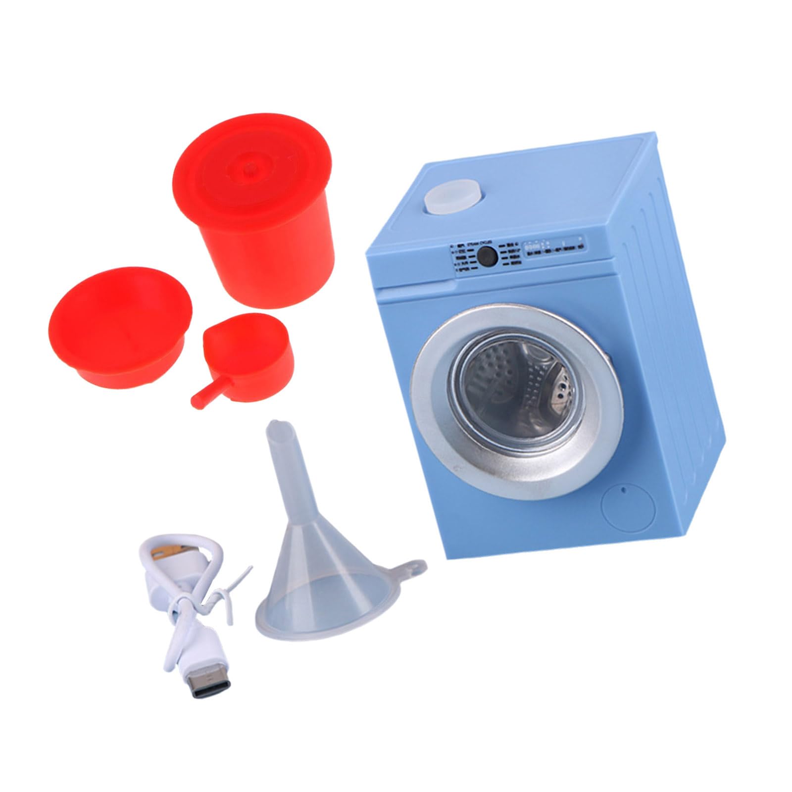 Rechargeable Miniature Electric Laundry Machine Toy, Blue