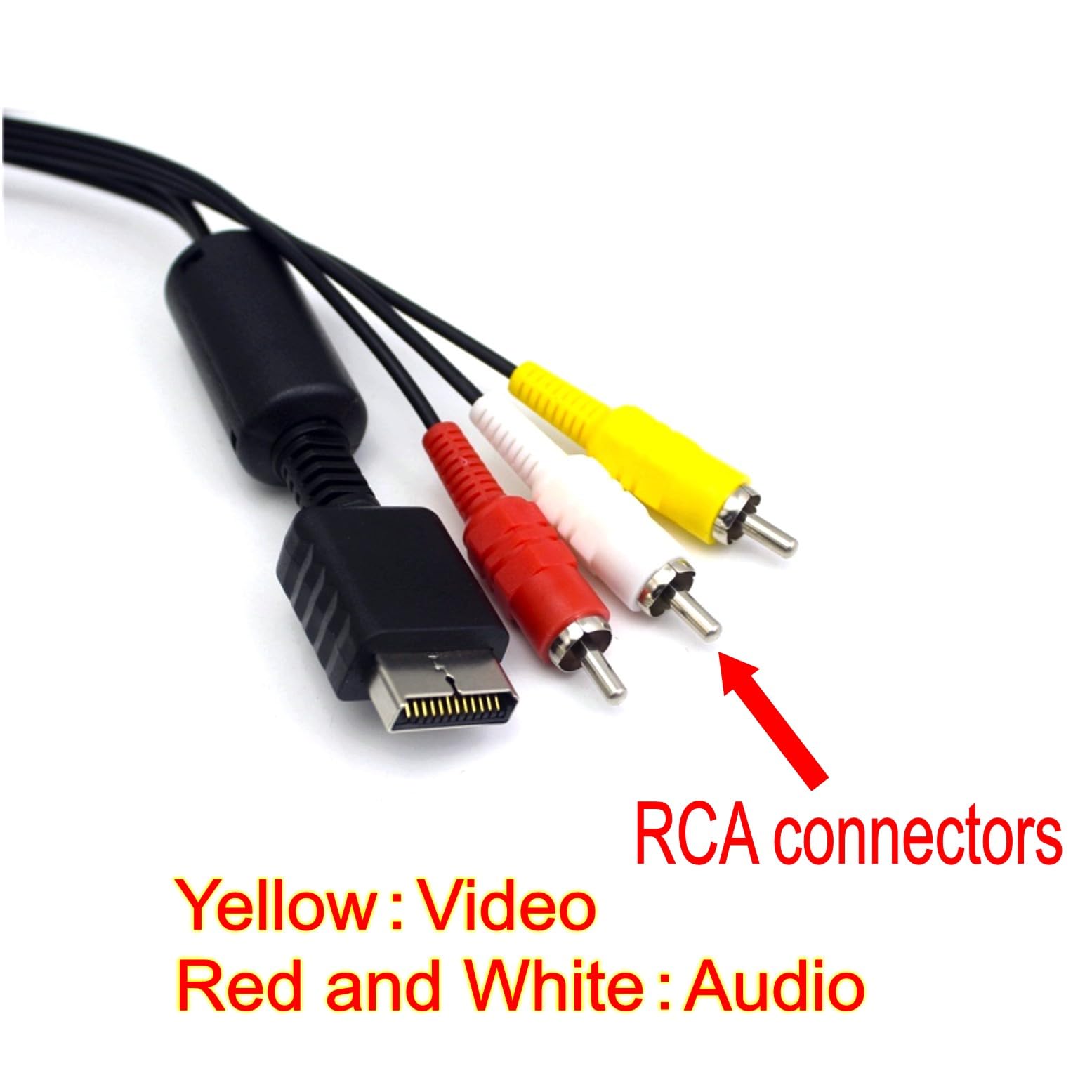 JZK 1.8m AV Kabel für PS2 PS3, AV zu RCA Composite Audio