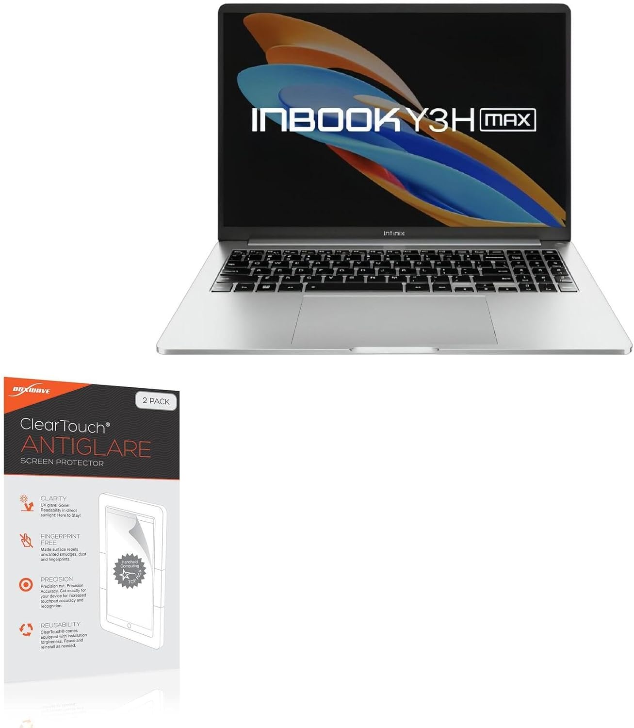 BoxWave Screen Protector Compatible With Infinix INBOOK Y3H MAX (16 in) - ClearTouch Anti-Glare (2-Pack), Anti-Fingerprint Matte Film Skin