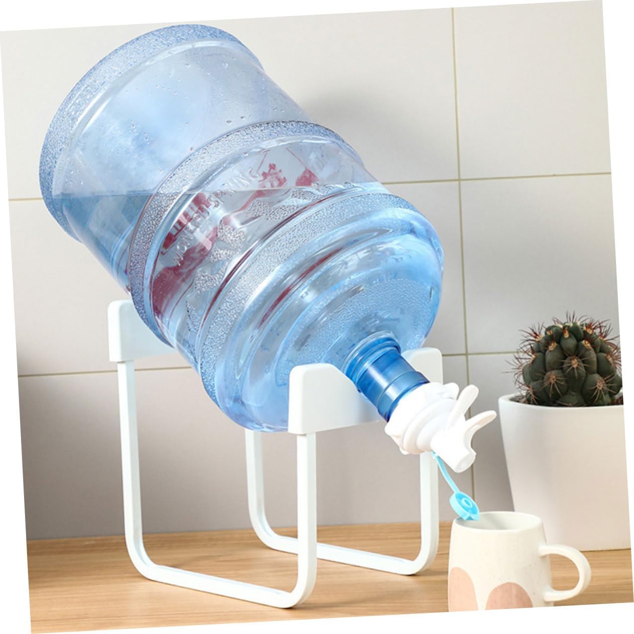 2pcs Water Jug Stand Non-Slip Water Holder Portable Heightened Rack for Home Outdoor and Travel Durable Construction Easy to Use