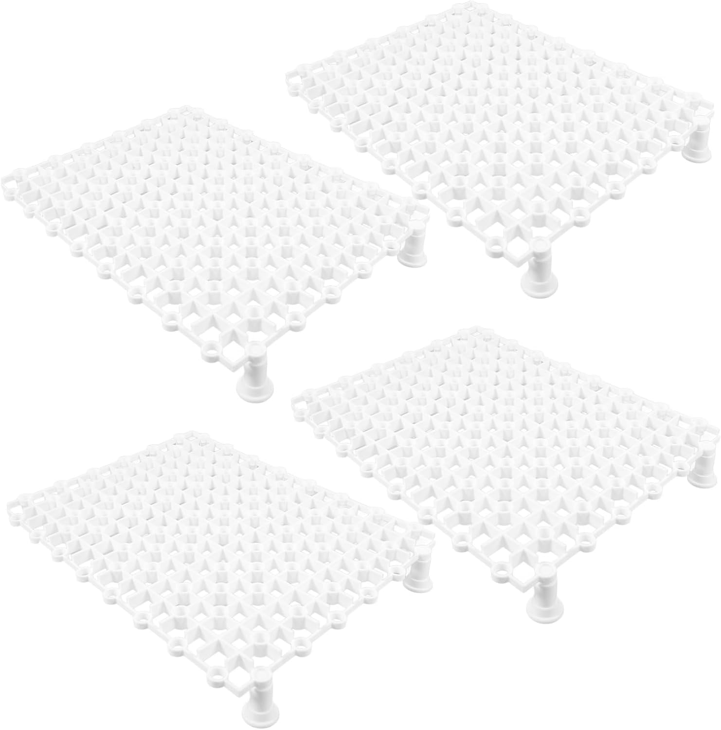 UKCOCO 4pcs Aquarium Divider Tray Durable Material Fish Tank Bottom Isolation Board with Design for Easy Water Flow and Impurity Filtration for Betta Fish and Aquatic Breeding